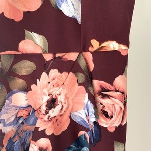 Maroon Floral Dress